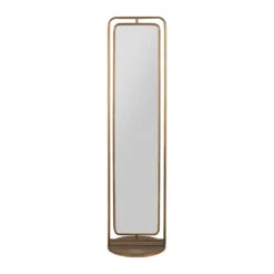 Miroir En Fer Et Panneau De Bois H169cm - Aziru