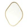 Miroir Losange Contour Dore 34x25cm