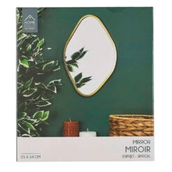 Miroir Losange Contour Dore 34x25cm -Magasin Général Pour La Maison miroir losange contour dore 34x25cm 633618 633618 FRN05 WEB