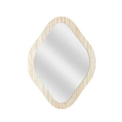 Miroir Losange En Bois Clair 25x34cm - Elio