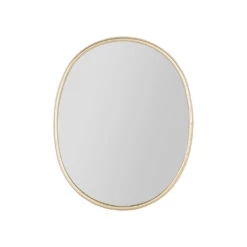 Miroir Ovale En Fer Doré 40x35cm - Ilena