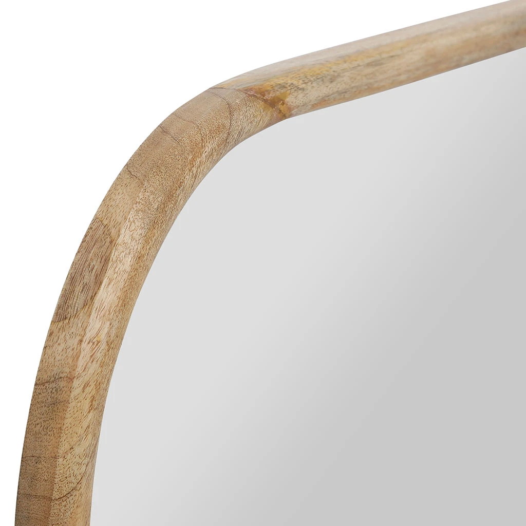 Miroir Ovale En Manguier Naturel 39x100cm - Hervea 2 Miroir Ovale En Manguier Naturel 39x100cm - Hervea – Image 2