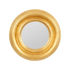 Miroir Rond Doré D26cm - Drachma
