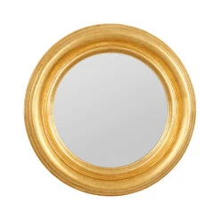 Miroir Rond Doré D35cm - Drachma