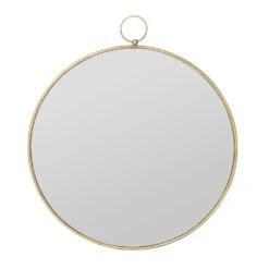 Miroir Rond En Fer Doré - Dorhan