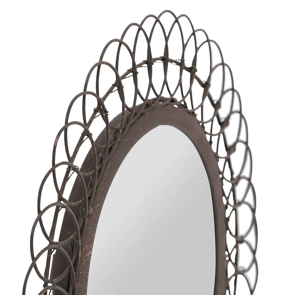 Miroir Rond En Fer Noir D31cm - Lore 2 Miroir Rond En Fer Noir D31cm - Lore – Image 2