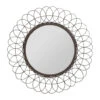 Miroir Rond En Fer Noir D44cm - Lore