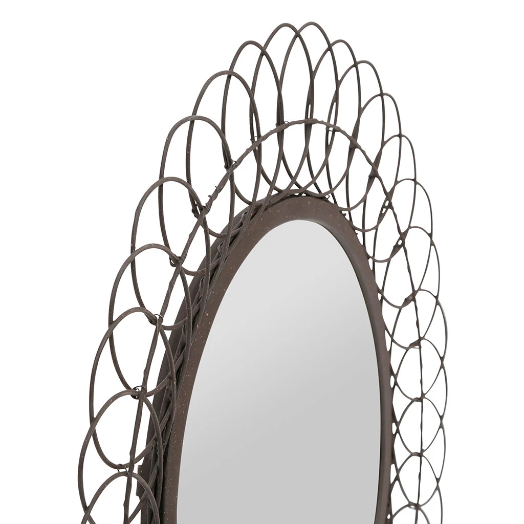 Miroir Rond En Fer Noir D44cm - Lore 2 Miroir Rond En Fer Noir D44cm - Lore – Image 2