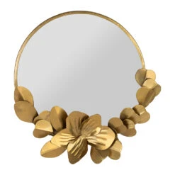 Miroir Rond En Laiton Et Miroir D25cm - Belisama