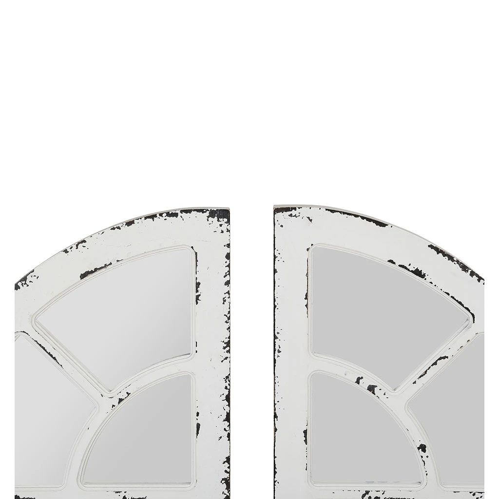 Miroirs X2 Blanc Patiné 40x117cm - Orangerie 2 Miroirs X2 Blanc Patiné 40x117cm - Orangerie – Image 2