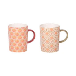 Mugs X2 En Grès Multicolore 25cl - Rangoli