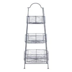 Panier 3 Niveaux Reserve Gris En Fer