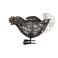 Panier Coq En Fer Noir - Campagne