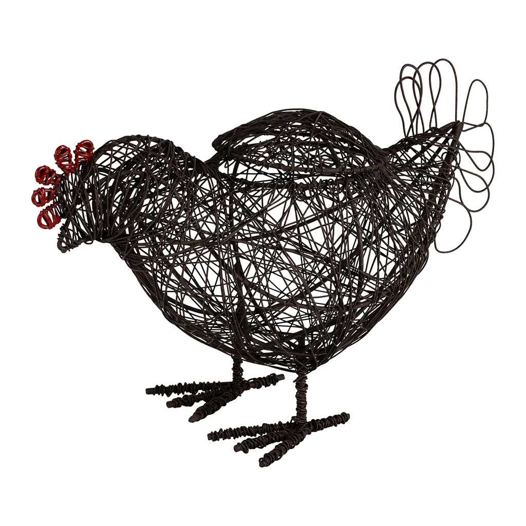 Panier Coq En Fer Noir - Campagne 2 Panier Coq En Fer Noir - Campagne – Image 2