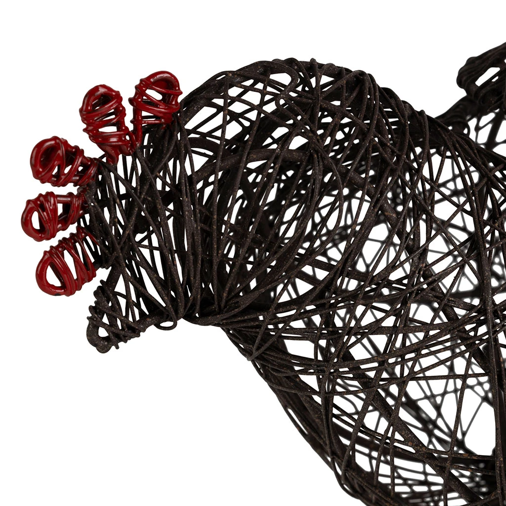 Panier Coq En Fer Noir - Campagne 3 Panier Coq En Fer Noir - Campagne – Image 3