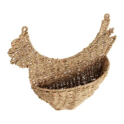 Panier Mural Poule En Jonc De Mer Naturel 42x38cm-Chaumière -Magasin Général Pour La Maison panier mural poule en jonc de mer naturel 42x38cm chaumiere 201942 201942 DET01 WEB