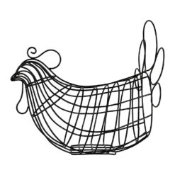 Panier Poule En Fer Noir - Reserve