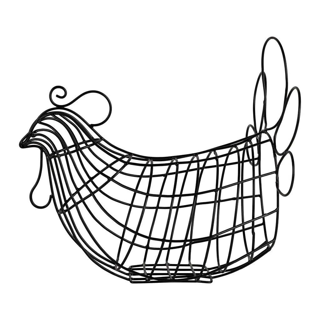 Panier Poule En Fer Noir - Reserve 1 Panier Poule En Fer Noir - Reserve