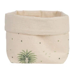 Panière à Pain En Coton écru Et Vert D15cm - Paya