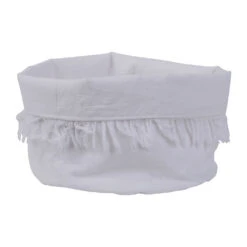 Panière à Pain En Coton Blanc D18cm - Nalia