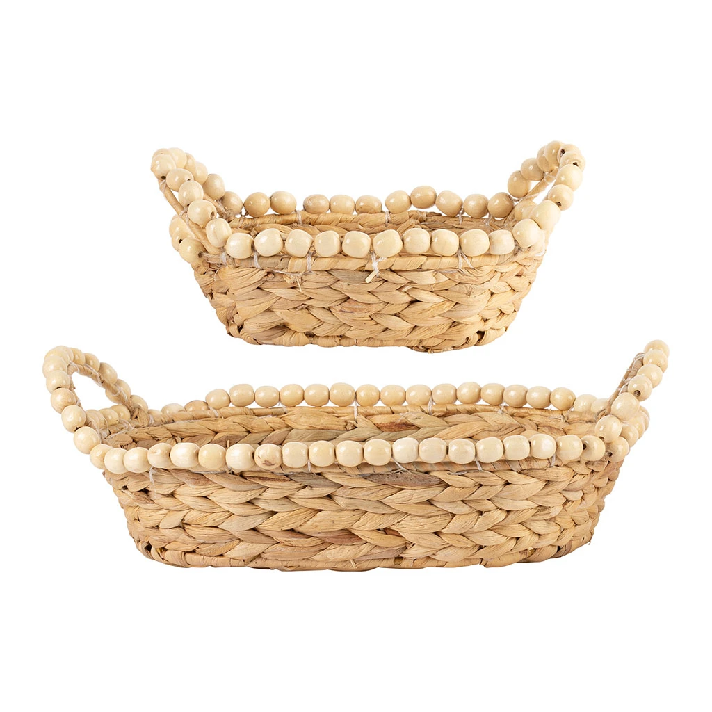 Panières X2 Naturel En Jacinthe D'eau - été à La Mer 1 Panières X2 Naturel En Jacinthe D'eau - été à La Mer