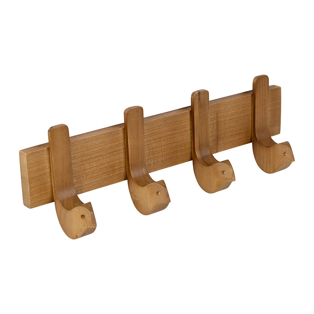 Patère 4 Crochets Oiseau En Acajour Blanc Naturel 40x13cm - Campagne 1 Patère 4 Crochets Oiseau En Acajour Blanc Naturel 40x13cm - Campagne