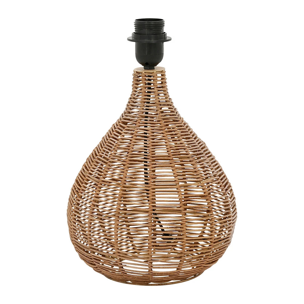 Pied Lampe En Rotin Et Fer Naturel H35cm - Brasil 1 Pied Lampe En Rotin Et Fer Naturel H35cm - Brasil