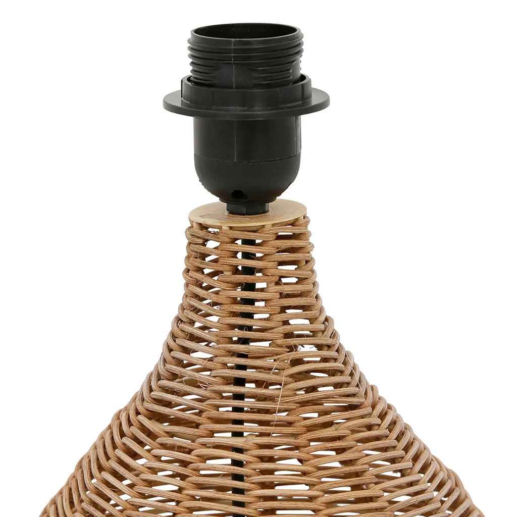 Pied Lampe En Rotin Et Fer Naturel H35cm - Brasil 2 Pied Lampe En Rotin Et Fer Naturel H35cm - Brasil – Image 2