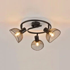 Plafonnier 3 Lumières En Metal H18cm Mat Noir - Iris 5 Plafonnier 3 Lumières En Metal H18cm Mat Noir - Iris -Magasin Général Pour La Maison plafonnier 3 lumieres en metal h18cm mat noir iris 622559 622559 FRN02 WEB 1