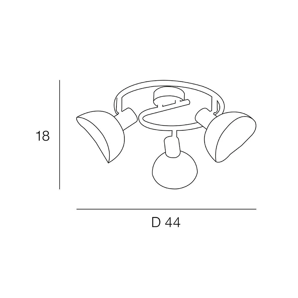 Plafonnier 3 Lumières En Metal H18cm Mat Noir - Iris 3 Plafonnier 3 Lumières En Metal H18cm Mat Noir - Iris – Image 3