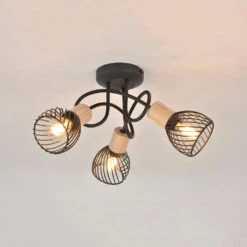 Magasin Général Pour La Maison -Magasin Général Pour La Maison plafonnier 3 lumieres en metal h21 cm mat noir kento 622567 622567 FRN02 WEB 2