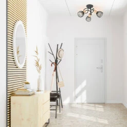 Plafonnier 3 Lumières En Metal H21 Cm Mat Noir - Kento 7 Plafonnier 3 Lumières En Metal H21 Cm Mat Noir - Kento -Magasin Général Pour La Maison plafonnier 3 lumieres en metal h21 cm mat noir kento 622567 622567 FRN04 WEB 2