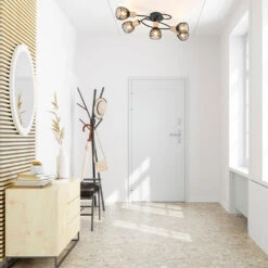 Plafonnier 5 Lumières En Metal L67cm Mat Noir - Kento -Magasin Général Pour La Maison plafonnier 5 lumieres en metal l67cm mat noir kento 622568 622568 FRN04 WEB 2