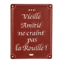 Plaque En Fer Bordeaux 15x20cm - Bistrot Des Amis