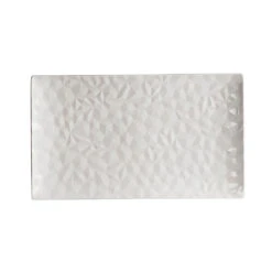 Plat Rectangulaire En Porcelaine Blanc 31x18cm - Oasis