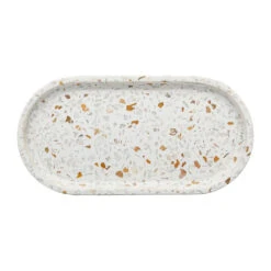 Plateau écru 25.5x13cm - Terrazzo