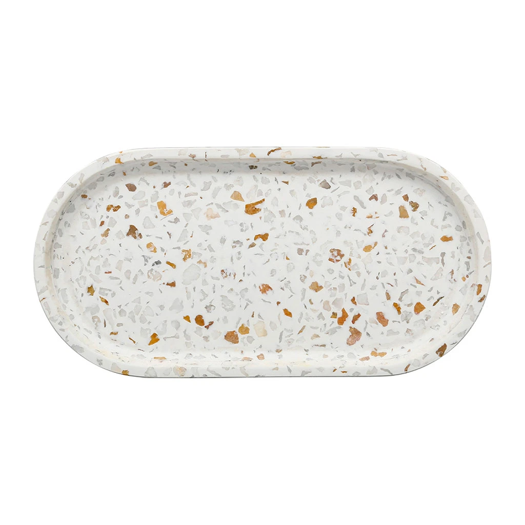 Plateau écru 25.5x13cm - Terrazzo 1 Plateau écru 25.5x13cm - Terrazzo