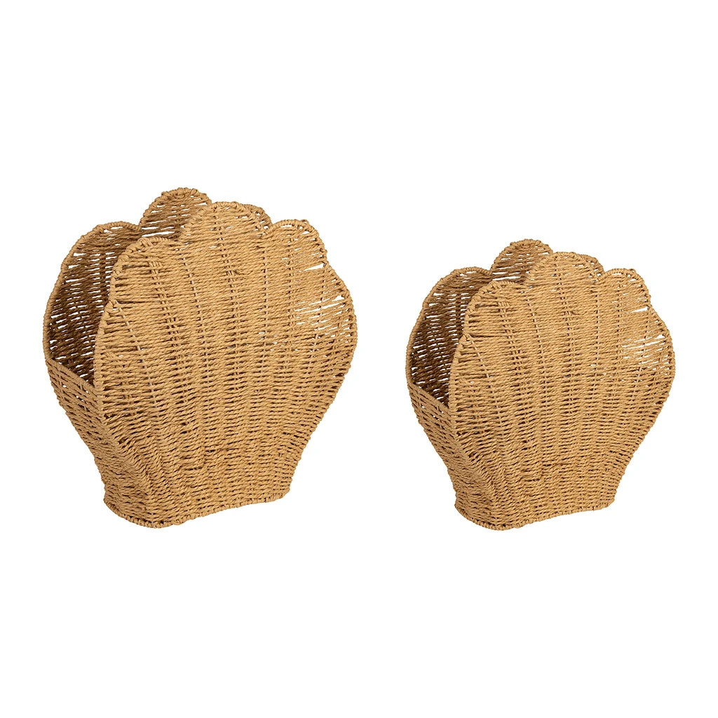 Porte Magazine Coquillage X2 En Corde Naturel 2 Porte Magazine Coquillage X2 En Corde Naturel – Image 2