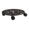 Porte Plante 4 Roues En Fonte Brun D31.5cm - Rhodonea