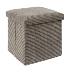 Pouf Coffre Pliable En Tissu Côtelé Taupe - Scarlett 6 Pouf Coffre Pliable En Tissu Côtelé Taupe - Scarlett -Magasin Général Pour La Maison pouf coffre pliable en tissu cotele taupe scarlett 673374 673374 FRN02 WEB