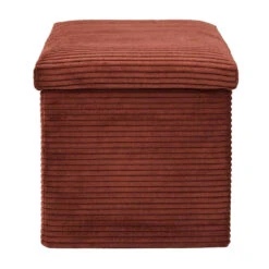 Pouf Coffre Pliable En Tissu Côtelé Terracotta - Scarlett 6 Pouf Coffre Pliable En Tissu Côtelé Terracotta - Scarlett -Magasin Général Pour La Maison pouf coffre pliable en tissu cotele terracotta scarlett 673375 673375 FRN03 WEB