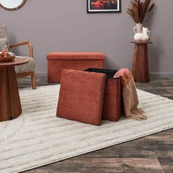 Pouf Coffre Pliable En Tissu Côtelé Terracotta - Scarlett 7 Pouf Coffre Pliable En Tissu Côtelé Terracotta - Scarlett -Magasin Général Pour La Maison pouf coffre pliable en tissu cotele terracotta scarlett 673375 673375 FRN06 WEB