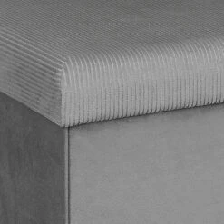 Pouf Coffre Pliable En Velours Côtelé Gris - Julia 13 Pouf Coffre Pliable En Velours Côtelé Gris - Julia -Magasin Général Pour La Maison pouf coffre pliable en velours cotele gris julia 623008 623008 FRN06 WEB