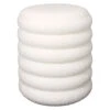 Pouf Coffre Tissu Bouclette Blanc - Freya