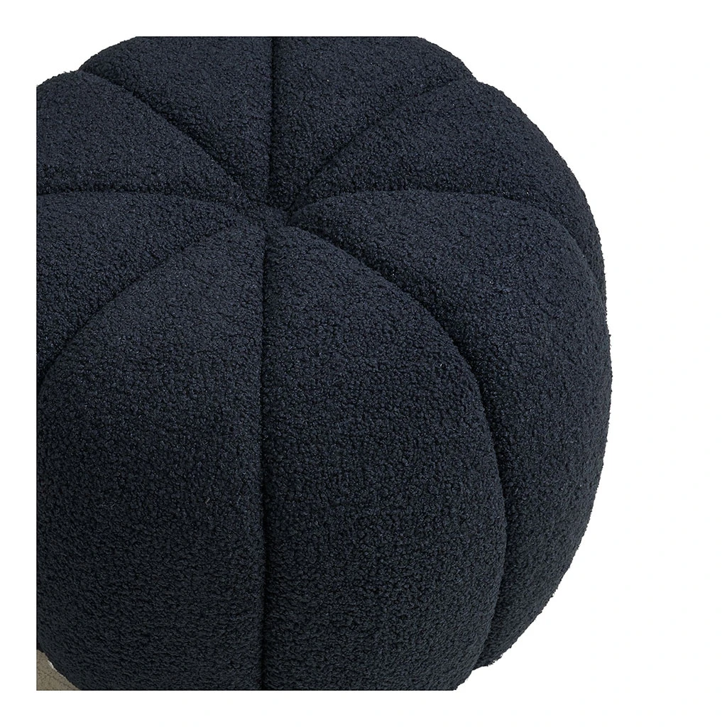 Pouf En Tissu Bouclette Bleu Marine - Paris 4 Pouf En Tissu Bouclette Bleu Marine - Paris – Image 4