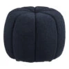 Pouf En Tissu Bouclette Bleu Marine - Paris