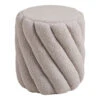 Pouf En Tissu Bouclette Gris - Salina