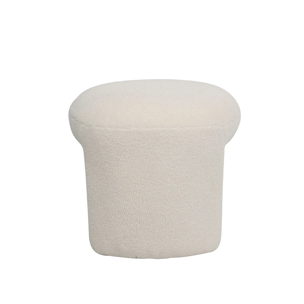 Pouf En Tissu Bouclette Crème - Loa 3 Pouf En Tissu Bouclette Crème - Loa – Image 3