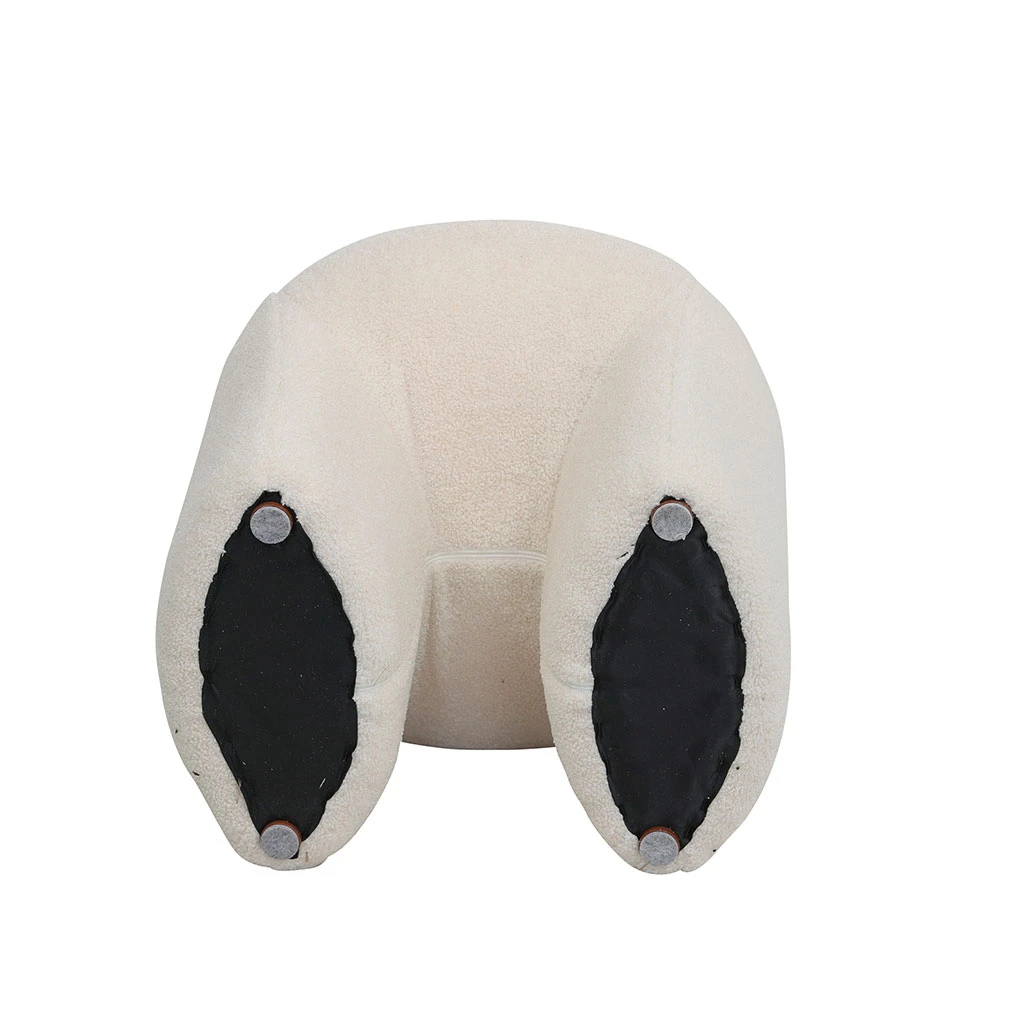 Pouf En Tissu Bouclette Crème - Loa 5 Pouf En Tissu Bouclette Crème - Loa – Image 5