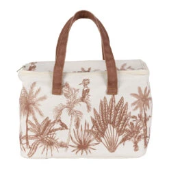 Sac Isotherme En Coton Brun Et écru - Palmi